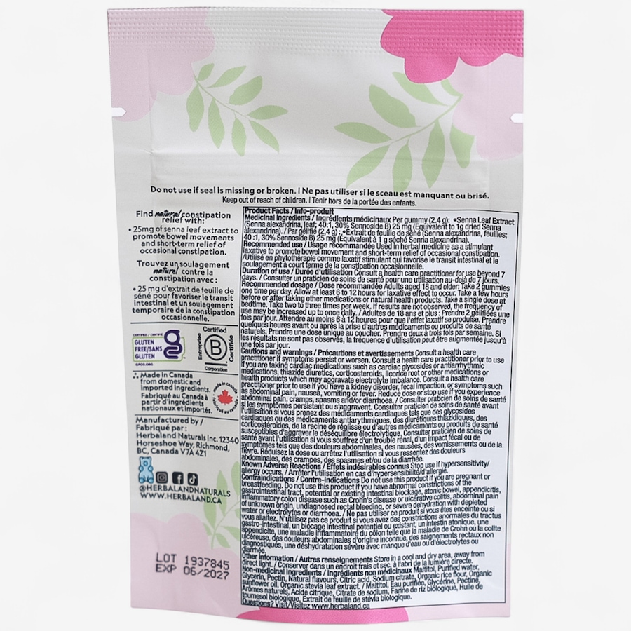 Image 752778_ALTMORE1.jpg, Product 752-778 / Price $7.99, Herbaland Senna Leaf Gummies 10-Count Travel from Herbaland Naturals on TSC.ca's Health & Fitness department