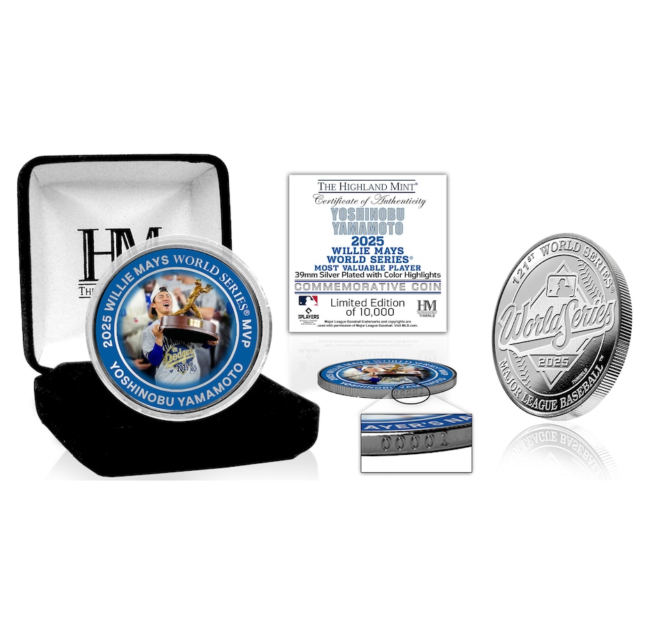 Image 753058.jpg, Product 753-058 / Price $79.99, Los Angeles Dodgers 2025 World Series MVP Silver Colour Coin from Highland Mint on TSC.ca's Sports department