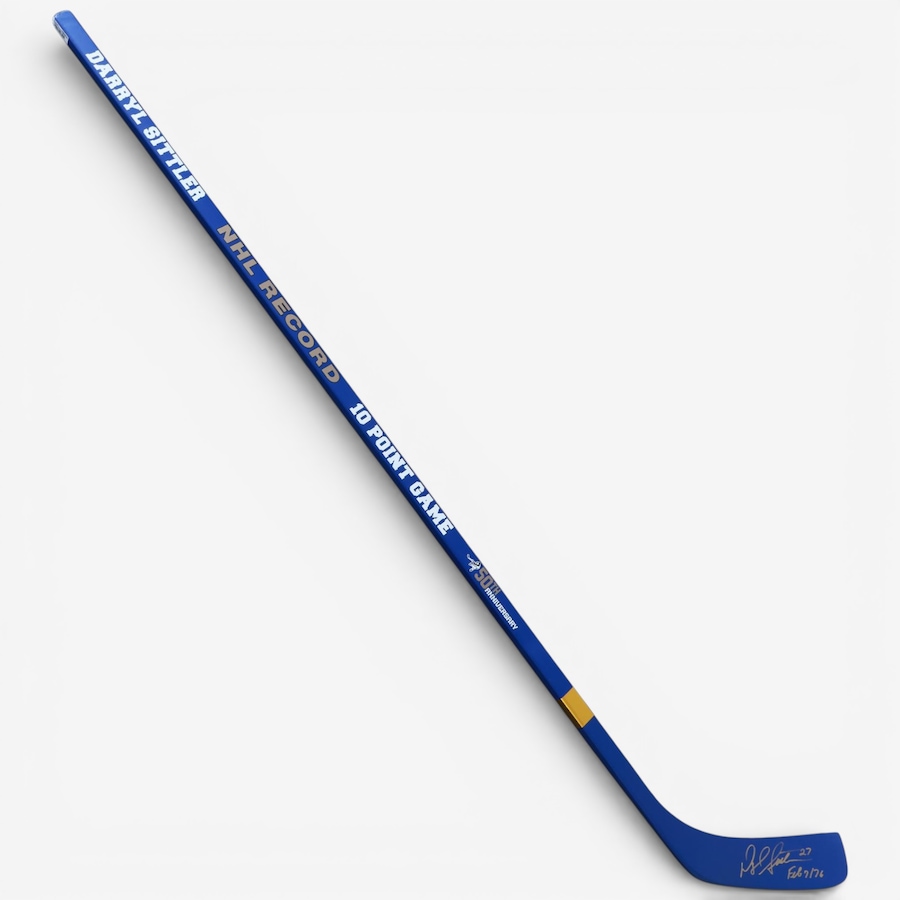 Image 753524_ALTMORE1.jpg, Product 753-524 / Price $349.99, Darryl Sittler Signed Commemorative Stick NHL Record 10-Point Game 50th Anniversary Edition Inscribed "Feb 7/76" from Frameworth on TSC.ca's Sports department