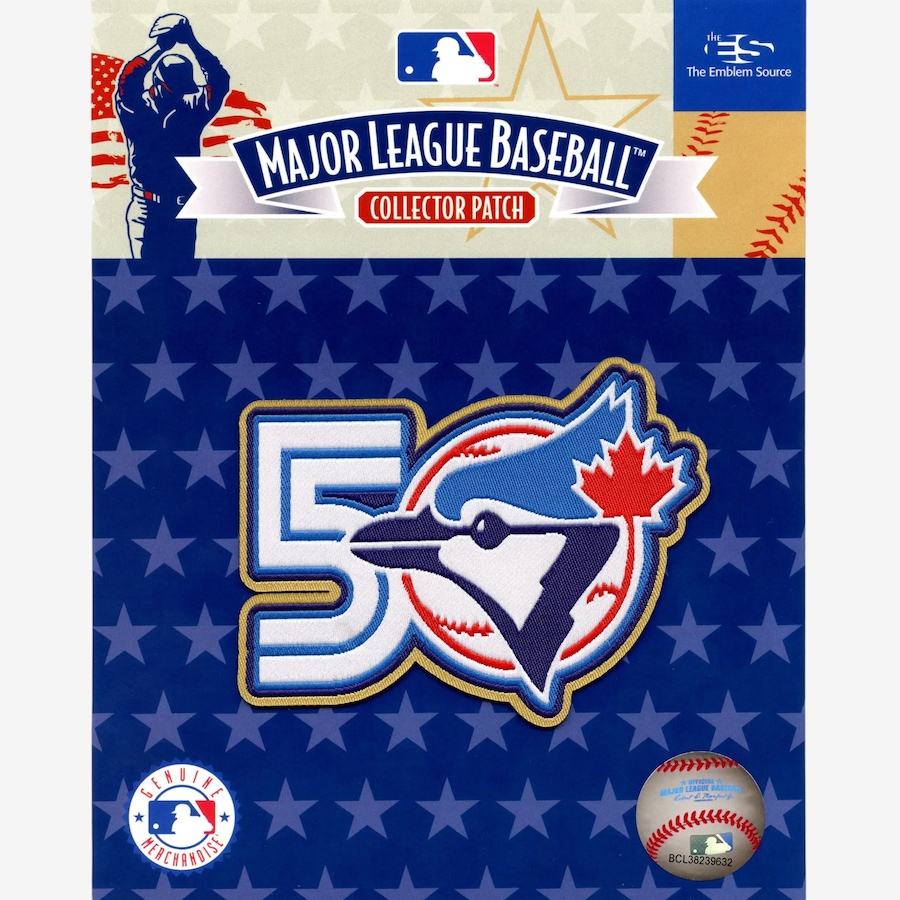 Image 753660.jpg, Product 753-660 / Price $26.99, Toronto Blue Jays 50th Anniversary Patch from The Emblem Source on TSC.ca's Sports department