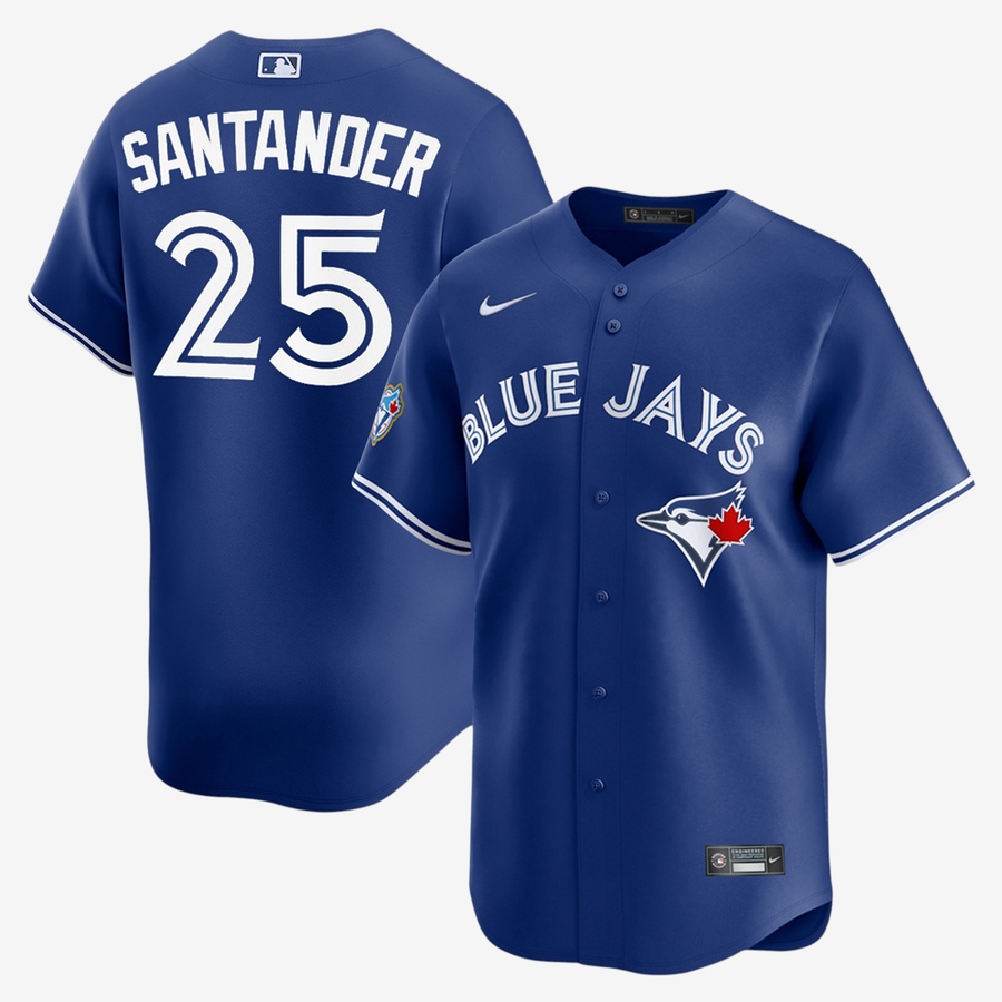 Image 753679.jpg, Product 753-679 / Price $329.99, Men's Toronto Blue Jays Nike 50th Anniversary Anthony Santander Alternate Replica Jersey (royal) from Nike on TSC.ca's Sports department