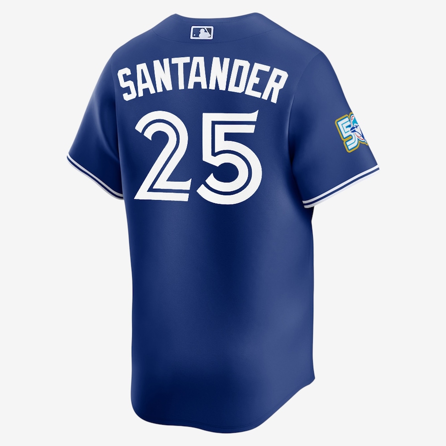 Image 753679_ALTMORE1.jpg, Product 753-679 / Price $329.99, Men's Toronto Blue Jays Nike 50th Anniversary Anthony Santander Alternate Replica Jersey (royal) from Nike on TSC.ca's Sports department