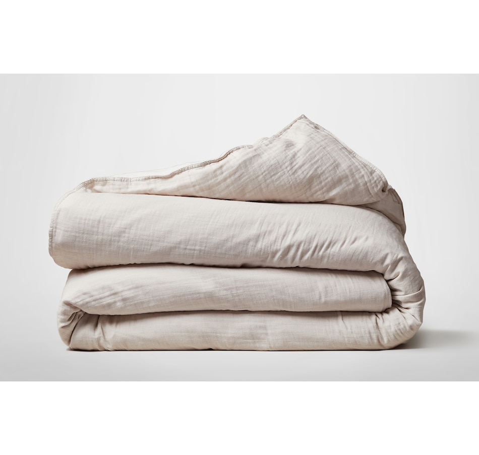 Image 753758_OAT.jpg, Product 753-758 / Price $200.00 - $230.00, Silk & Snow Muslin Duvet Cover from Silk & Snow on TSC.ca's Home & Garden department
