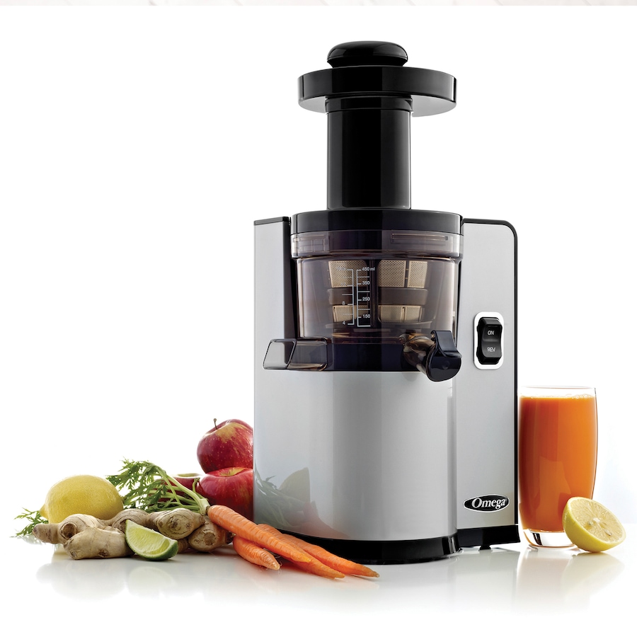 Image 753805.jpg, Product 753-805 / Price $599.99, Omega Cold Press Masticating Vegetable and Fruit Extractor Vertical Low-Speed Juicer (silver) from Omega on TSC.ca's Kitchen department