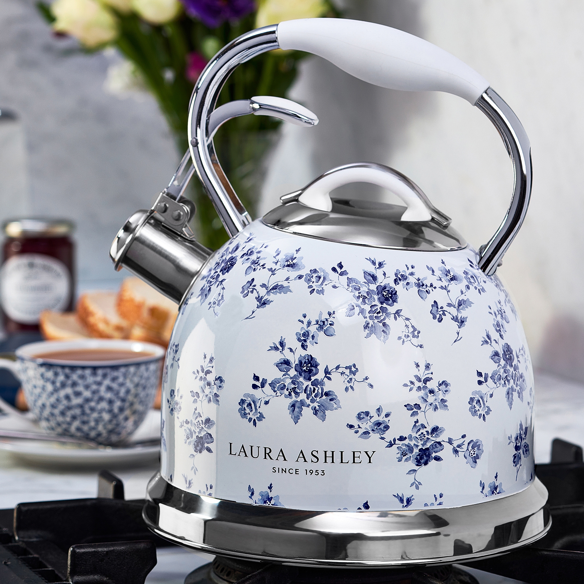 Laura Ashley Stovetop Kettle (10-cup, China Rose) - TSC.ca
