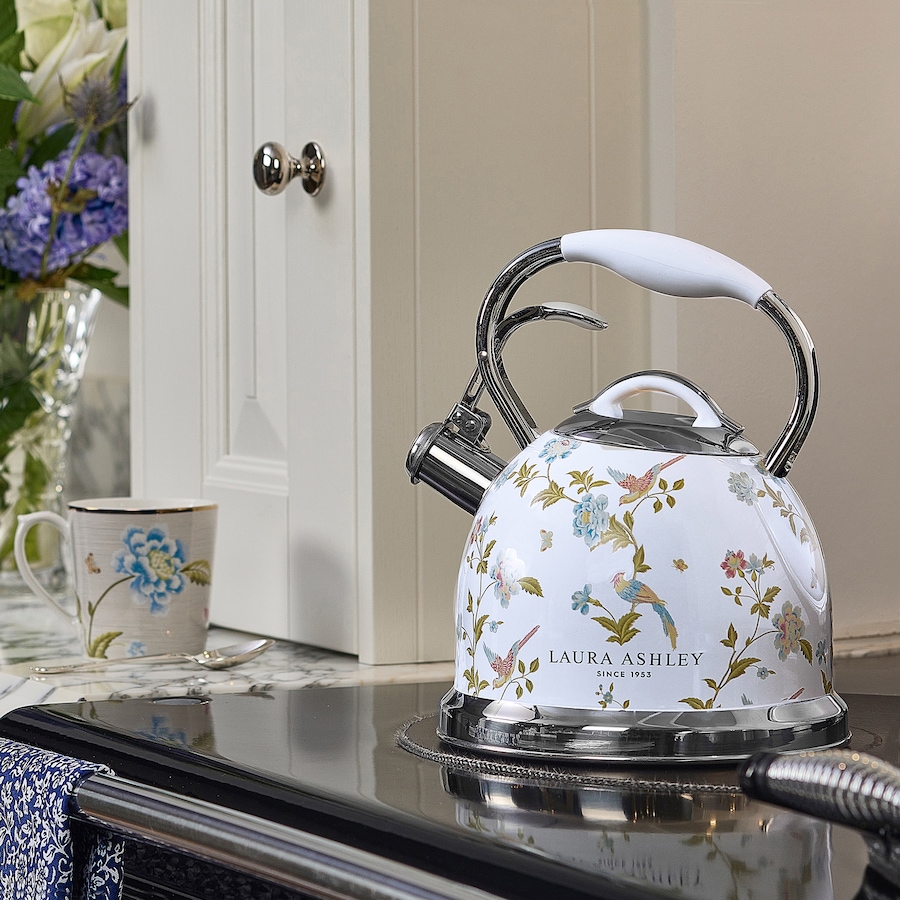Image 754023_ALTMORE2.jpg, Product 754-023 / Price $109.99, Laura Ashley Stovetop Kettle (10-cup, Elveden White) from Laura Ashley on TSC.ca's Kitchen department