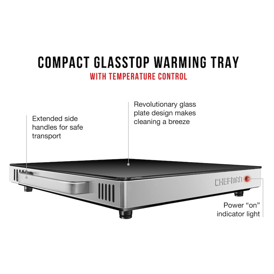 Image 754055_ALTMORE2.jpg, Product 754-055 / Price $89.99, Chefman Glass Top Warming Tray (16" x 12") from Chefman on TSC.ca's Kitchen department