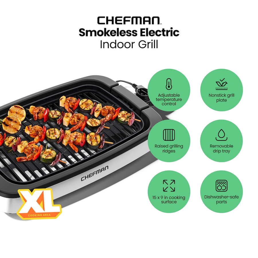Image 754057_ALTMORE2.jpg, Product 754-057 / Price $69.99, Chefman Smokeless Electric Indoor Grill from Chefman on TSC.ca's Kitchen department