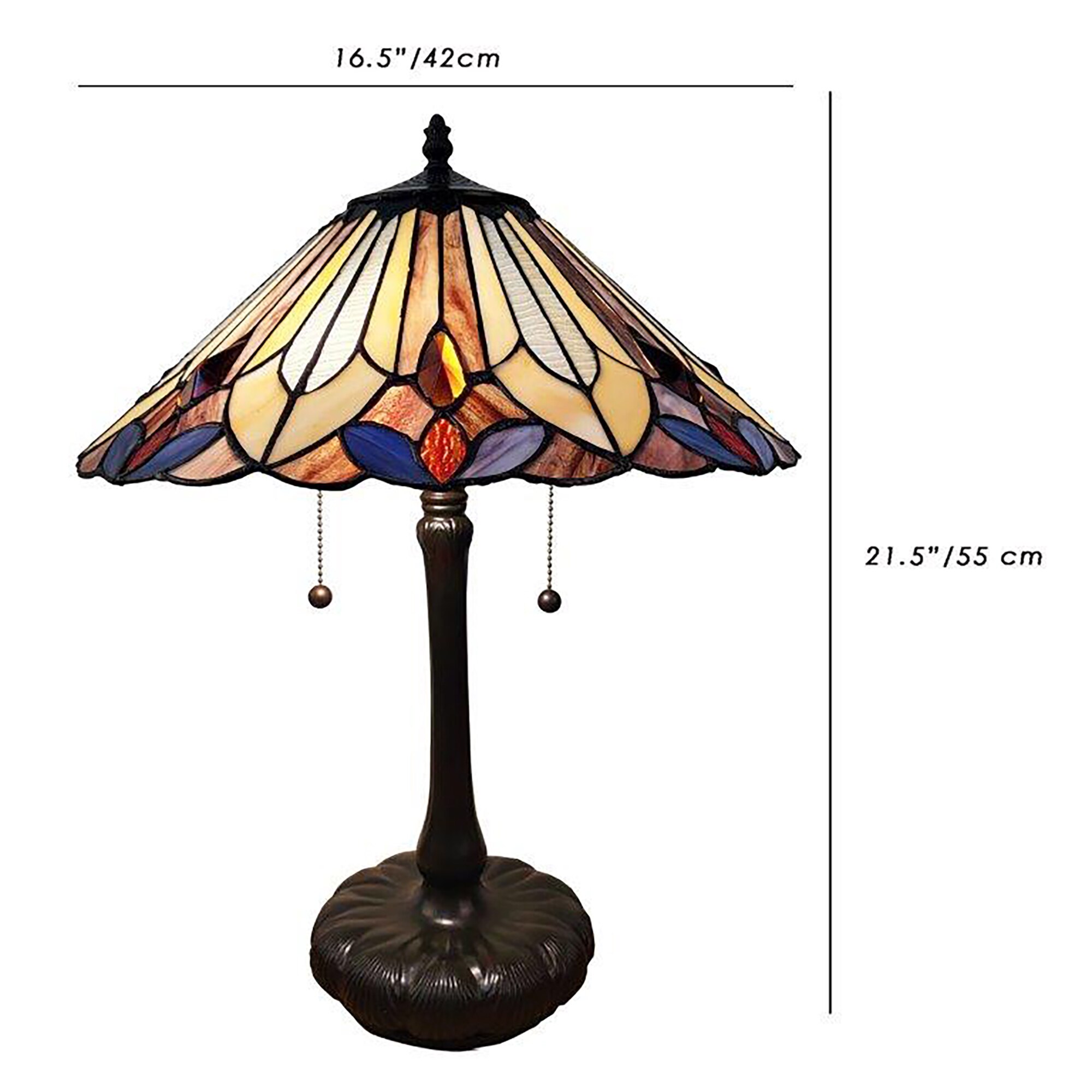 FINE ART LAMPS　ランプ　スタンドライト　アンティーク　ヴィンテージ Fine Art Lighting Vintage Stained Glass Table Lamp - TSC.ca