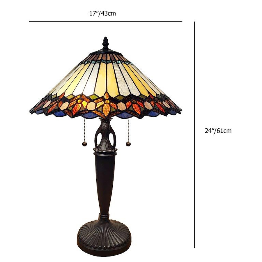 Image 754160_ALTMORE4.jpg, Product 754-160 / Price $379.99, Fine Art Lighting Tiffany Stained Glass Table Lamp and Handcrafted Tiffany Style Shade from Fine Art Lighting on TSC.ca's Home & Garden department
