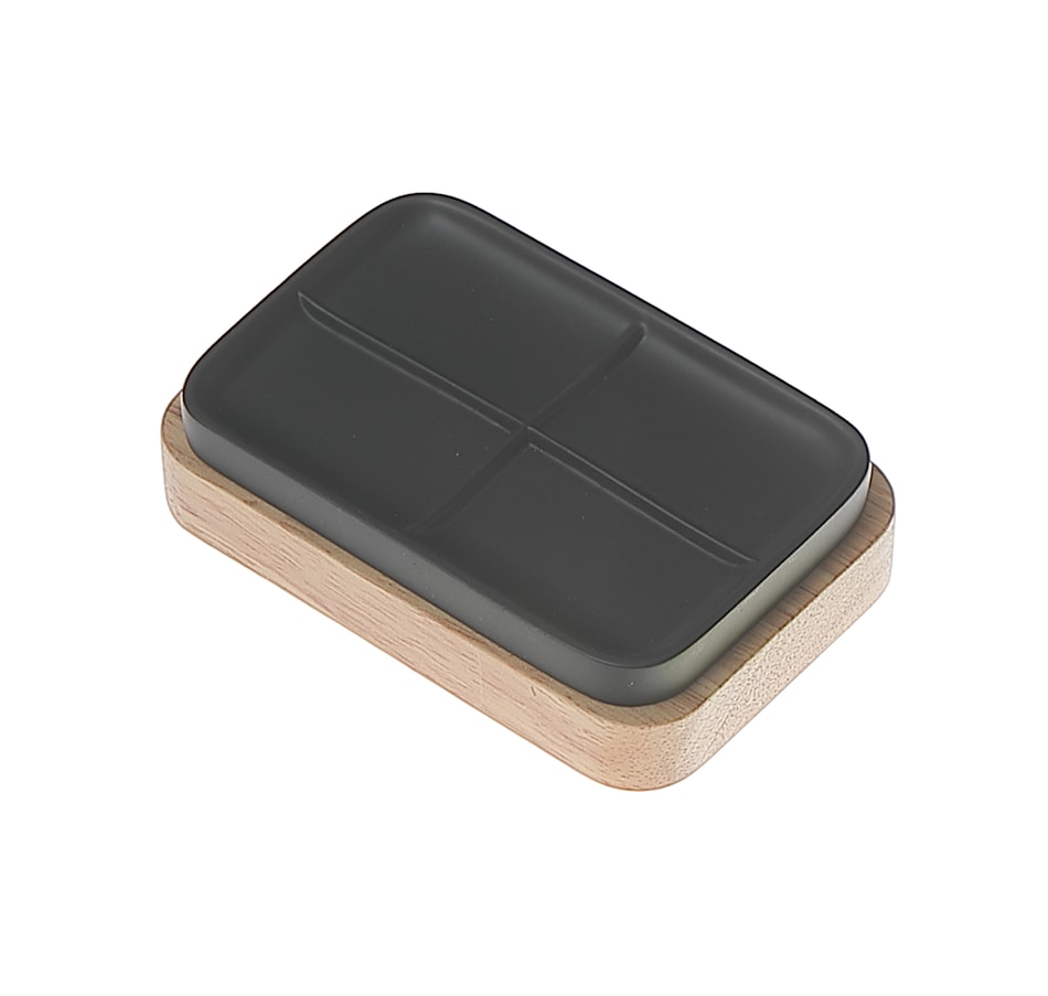 Image 754183.jpg, Product 754-183 / Price $14.99, IH Casadecor Polyresin Soap Dish with Rubber Wood from IH Casa Decor on TSC.ca's Home & Garden department