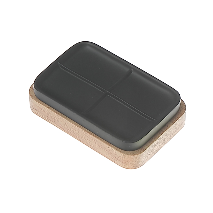Image 754183.jpg, Product 754-183 / Price $14.99, IH Casadecor Polyresin Soap Dish with Rubber Wood from IH Casa Decor on TSC.ca's Home & Garden department