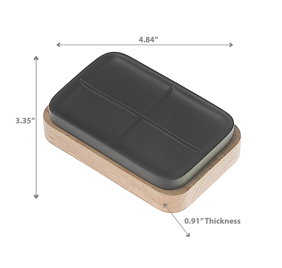 Image 754183_ALTMORE2.jpg, Product 754-183 / Price $14.99, IH Casadecor Polyresin Soap Dish with Rubber Wood from IH Casa Decor on TSC.ca's Home & Garden department