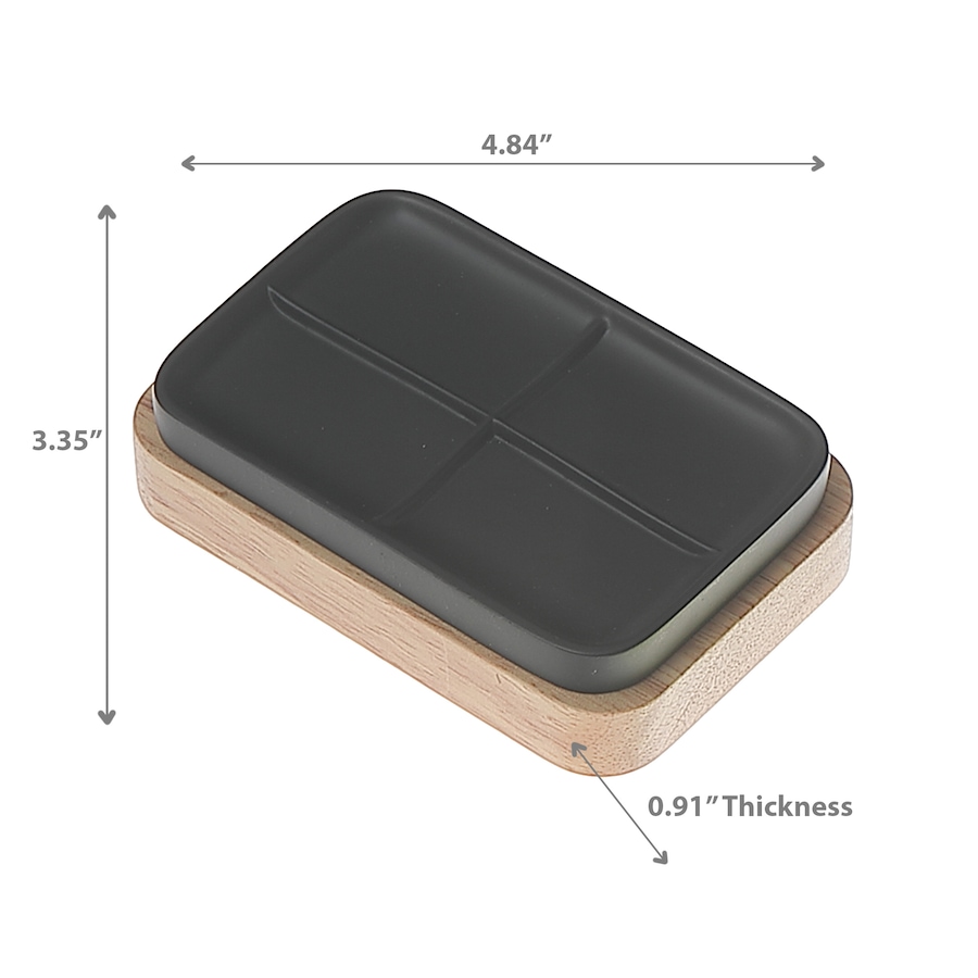 Image 754183_ALTMORE2.jpg, Product 754-183 / Price $14.99, IH Casadecor Polyresin Soap Dish with Rubber Wood from IH Casa Decor on TSC.ca's Home & Garden department
