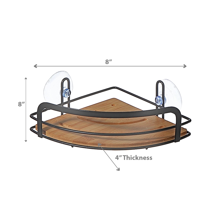 Image 754184_ALTMORE2.jpg, Product 754-184 / Price $19.99, IH Casadecor Metal Suction Cup Corner Caddy with Bamboo from IH Casa Decor on TSC.ca's Home & Garden department