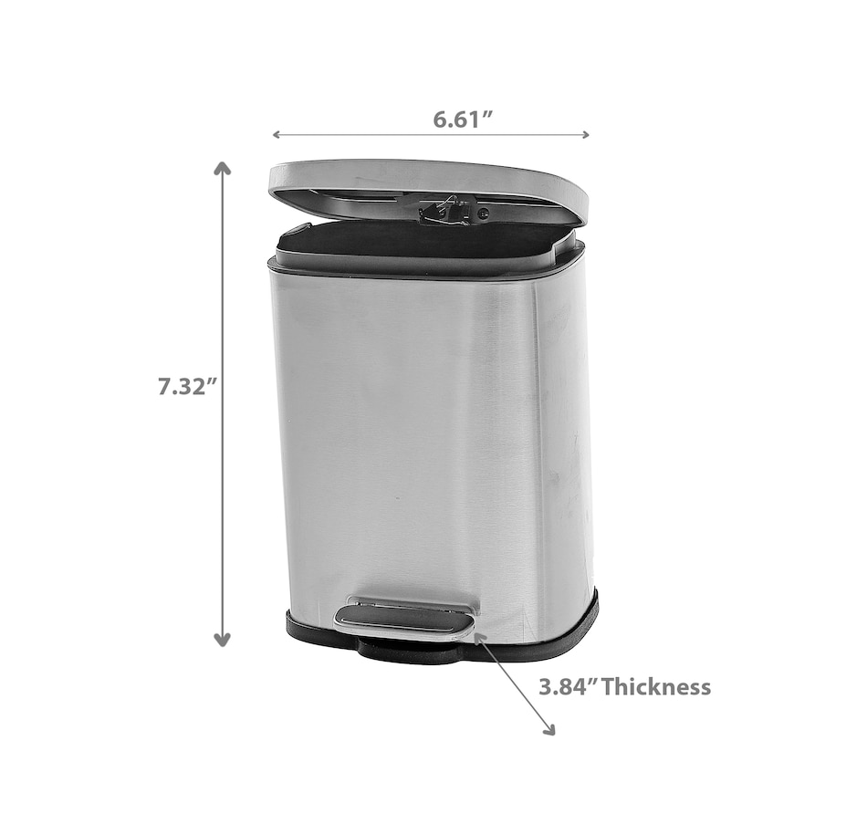 Image 754185_ALTMORE2.jpg, Product 754-185 / Price $29.99, IH Casadecor 3L Metal Rectangular Dust Bin Silver from IH Casa Decor on TSC.ca's Kitchen department