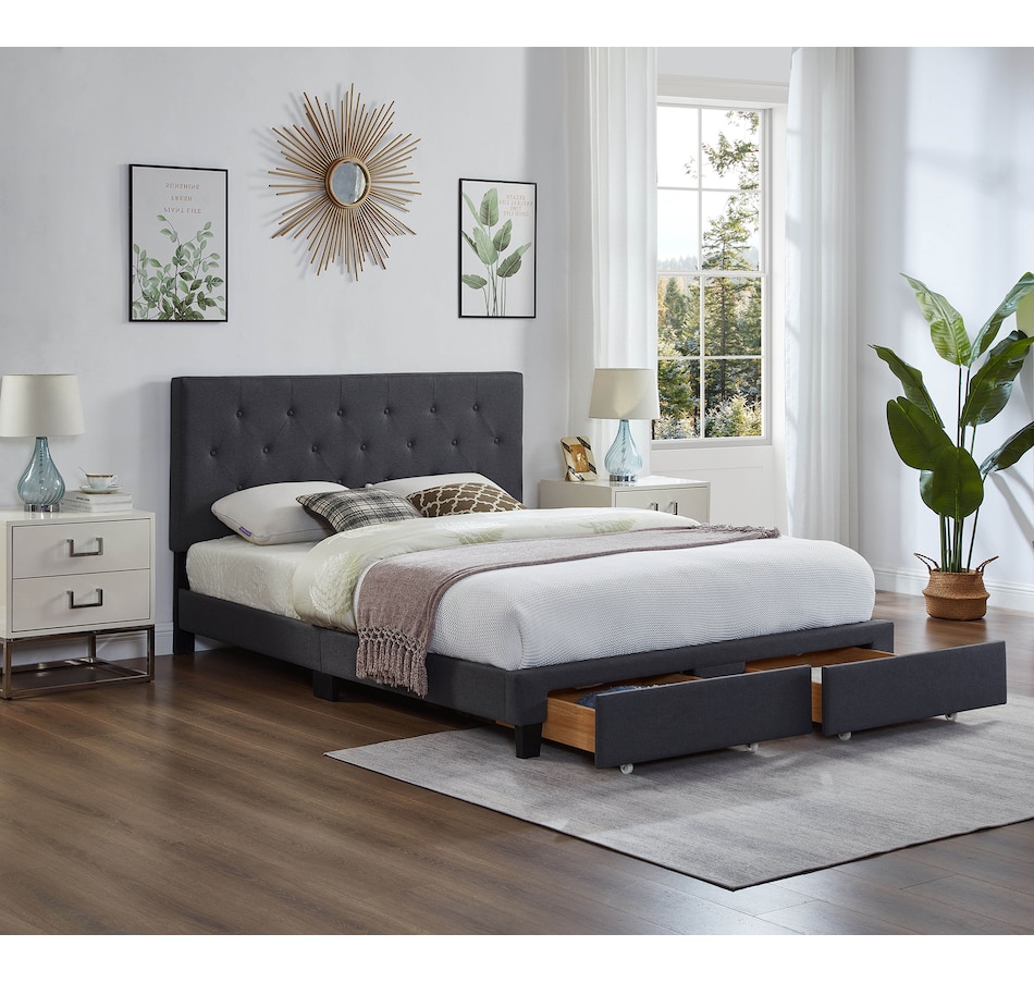 Image 754186_ALTMORE1.jpg, Product 754-186 / Price $549.99 - $749.99, Titus Full Platform Storage Bed (charcoal) from Titus Furniture on TSC.ca's Home & Garden department