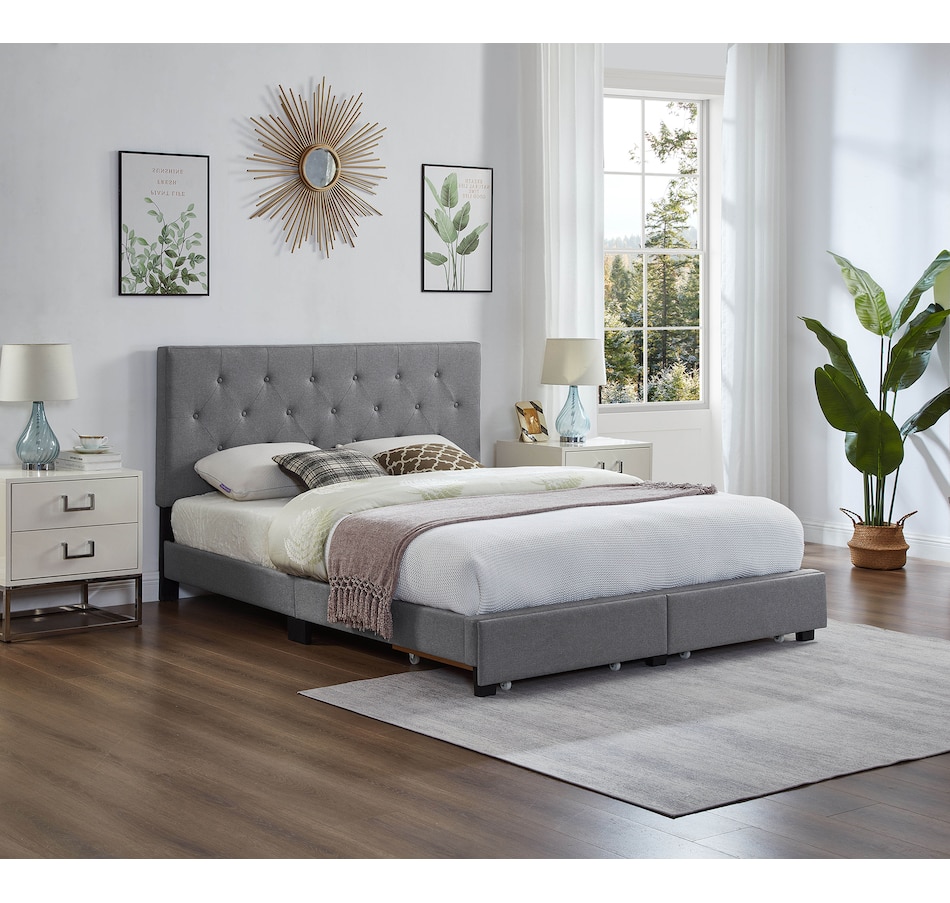 Image 754187_GRY.jpg, Product 754-187 / Price $549.99 - $749.99, Titus Full Platform Storage Bed (grey) from Titus Furniture on TSC.ca's Home & Garden department