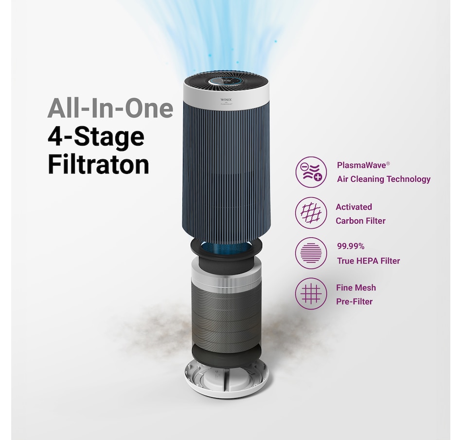 Image 754195_ALTMORE2.jpg, Product 754-195 / Price $339.99, Winix T830 360° All-in-One 4-Stage True HEPA Wi-Fi Air Purifier with PlasmaWave Technology from Winix on TSC.ca's Home & Garden department
