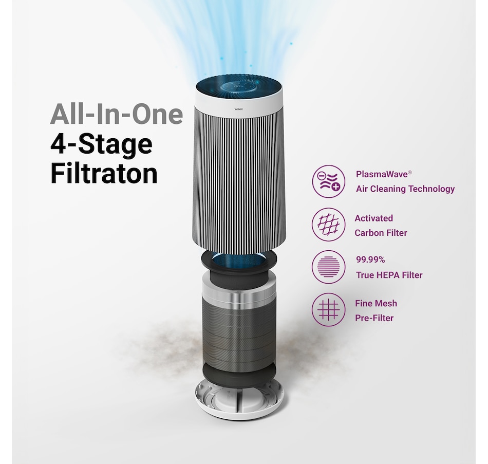 Image 754196_ALTMORE3.jpg, Product 754-196 / Price $339.99, Winix T810 360° All-in-One 4-Stage True HEPA Wi-Fi Air Purifier with PlasmaWave Technology from Winix on TSC.ca's Home & Garden department