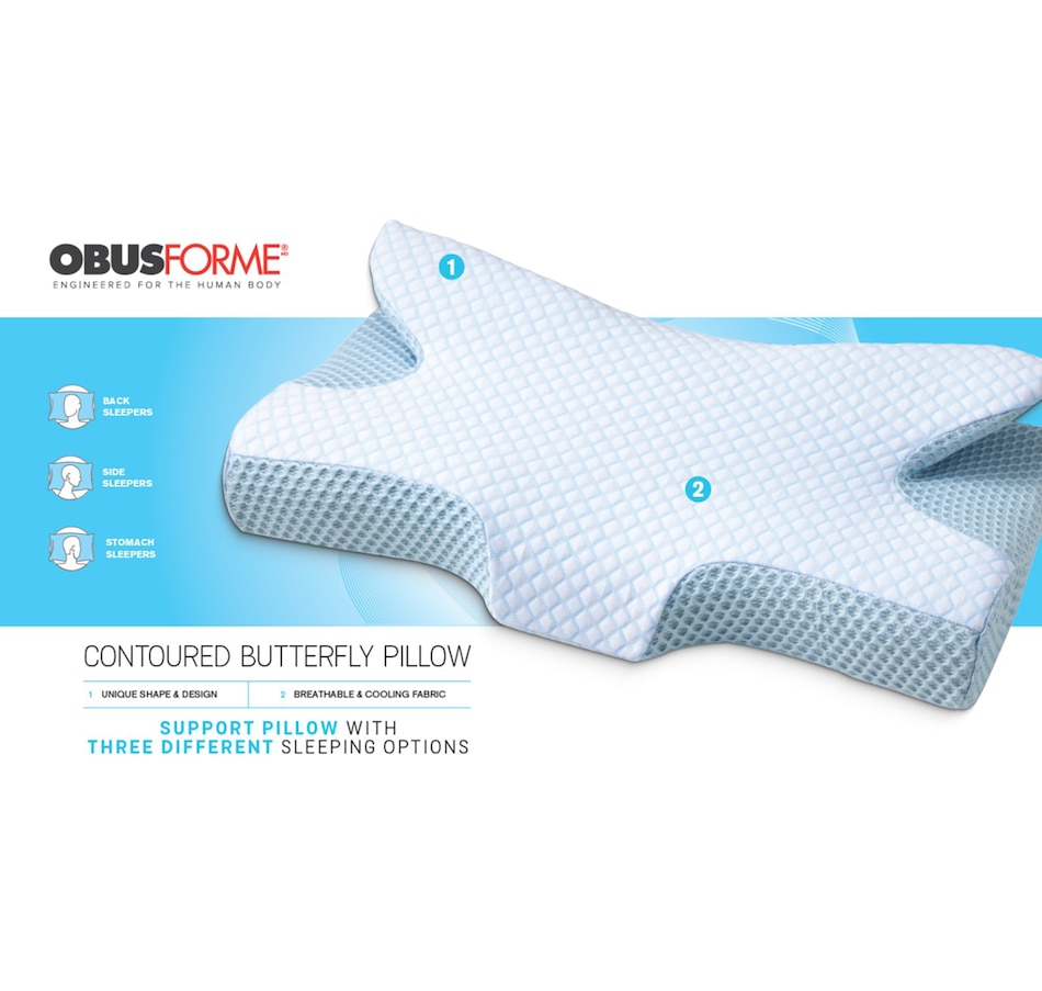 Image 754210_ALTMORE1.jpg, Product 754-210 / Price $89.99, ObusForme Butterfly Pillow from ObusForme on TSC.ca's Home & Garden department