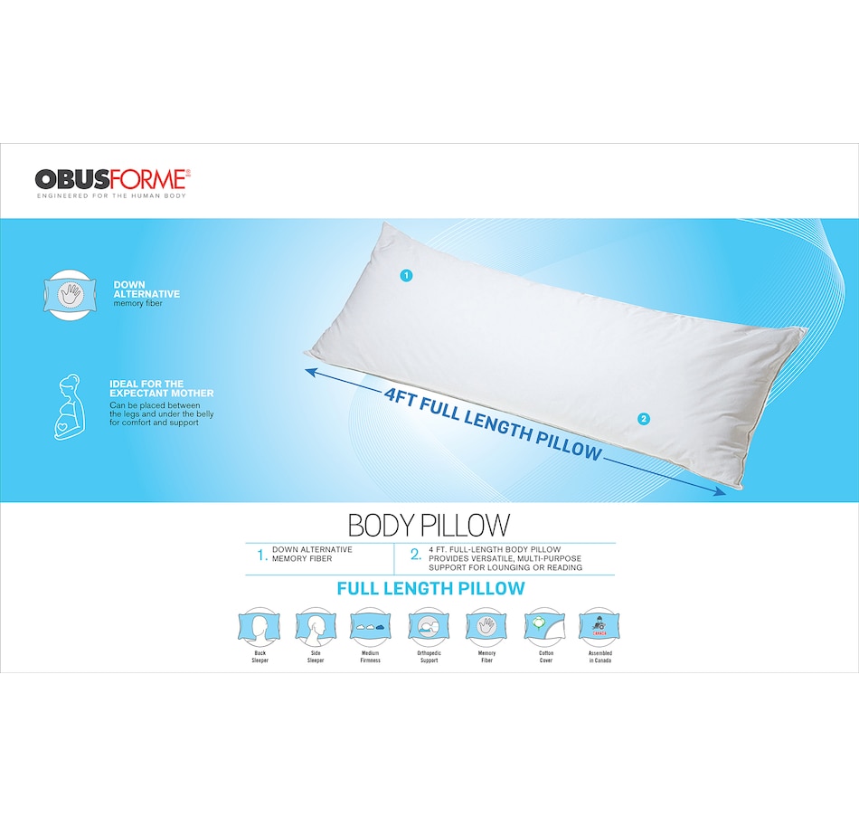 Image 754211_ALTMORE1.jpg, Product 754-211 / Price $59.99, ObusForme Body Pillow from ObusForme on TSC.ca's Home & Garden department