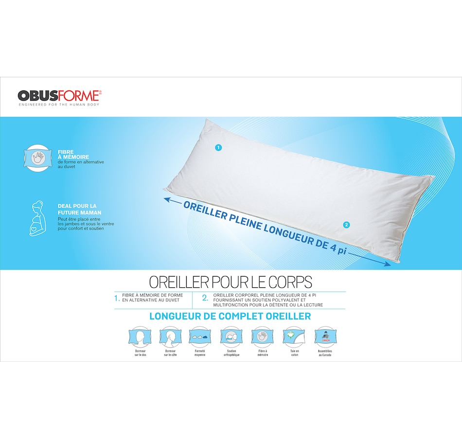 Image 754211_ALTMORE2.jpg, Product 754-211 / Price $59.99, ObusForme Body Pillow from ObusForme on TSC.ca's Home & Garden department