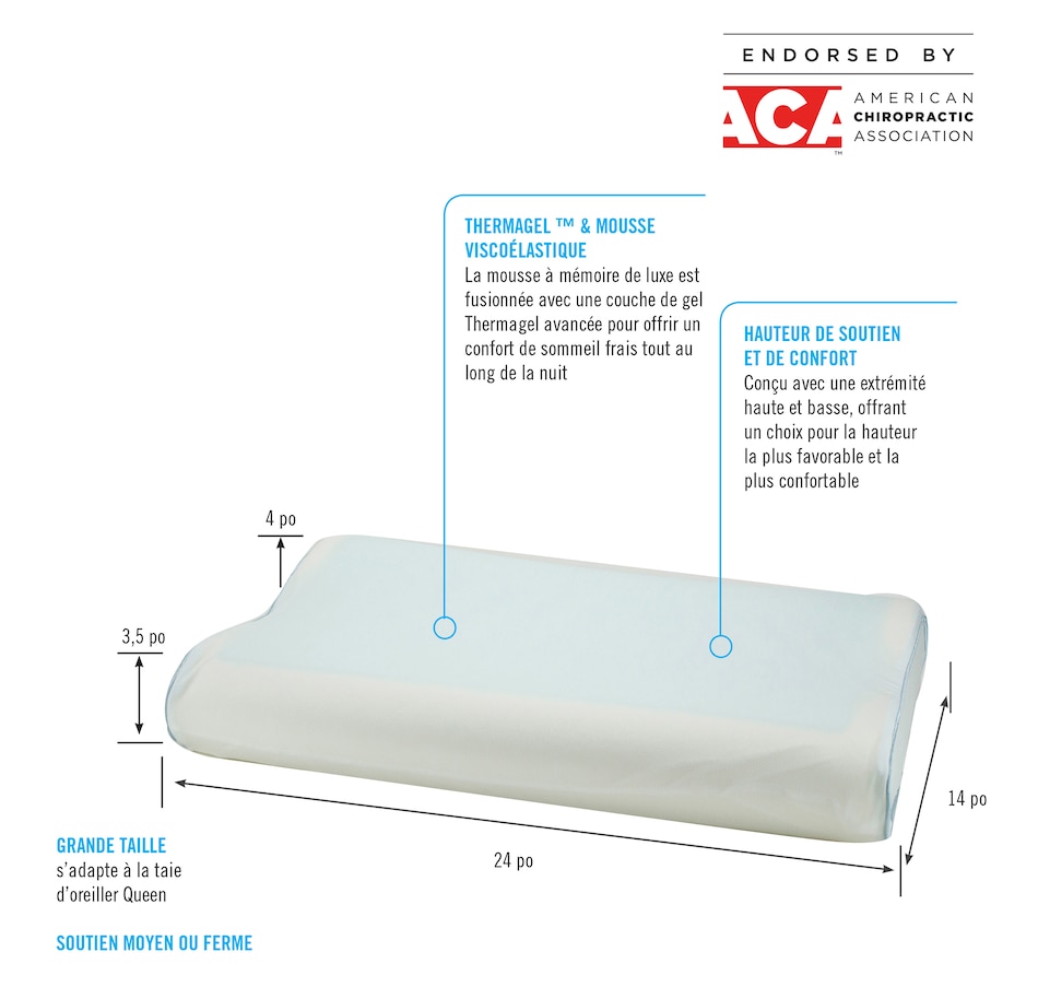 Image 754213_ALTMORE3.jpg, Product 754-213 / Price $109.99, ObusForme Gel Pillow from ObusForme on TSC.ca's Home & Garden department