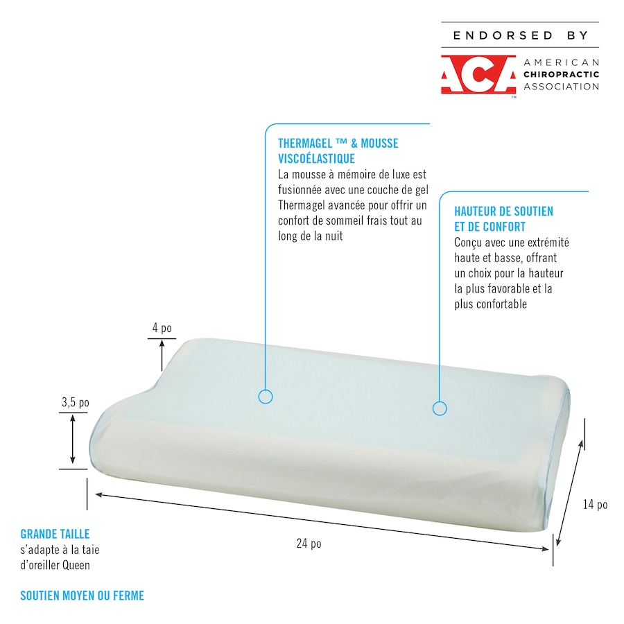 Image 754213_ALTMORE3.jpg, Product 754-213 / Price $109.99, ObusForme Gel Pillow from ObusForme on TSC.ca's Home & Garden department