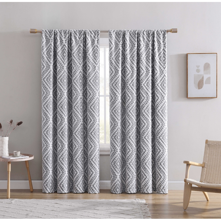 Image 754228_GRY.jpg, Product 754-228 / Price $34.99 - $44.99, Swift Home Jacquard Clip Blackout Rod Pocket Single Window Panel from CATHAY HOME  on TSC.ca's Home & Garden department