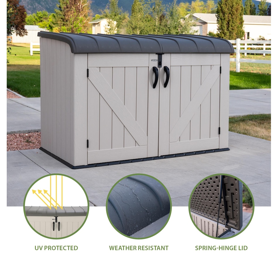Image 754242_ALTMORE1.jpg, Product 754-242 / Price $1,099.99, Lifetime Horizontal Storage Shed (75 cubic feet) from Lifetime on TSC.ca's Home & Garden department