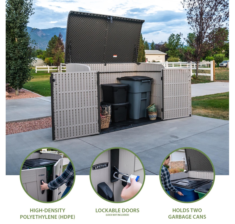 Image 754242_ALTMORE2.jpg, Product 754-242 / Price $1,099.99, Lifetime Horizontal Storage Shed (75 cubic feet) from Lifetime on TSC.ca's Home & Garden department