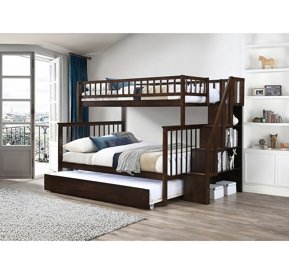 Image 754299_ESP.jpg, Product 754-299 / Price $1,300.00, Titus 39"/54" Trundle Bunk Bed with Stairs from Titus Furniture on TSC.ca's Home & Garden department