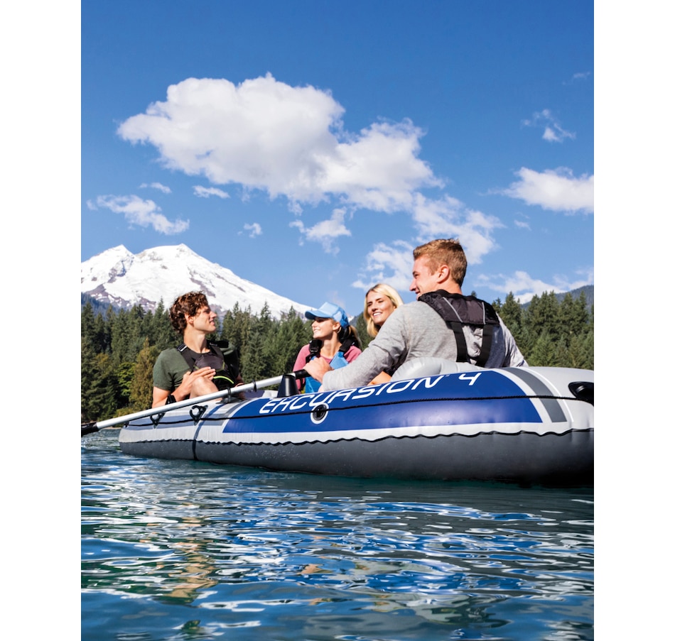 Image 754330_ALTMORE3.jpg, Product 754-330 / Price $299.99, Intex Excursion 4 Inflatable Rafting/Fishing Boat Set from Intex on TSC.ca's Toys & Hobbies department