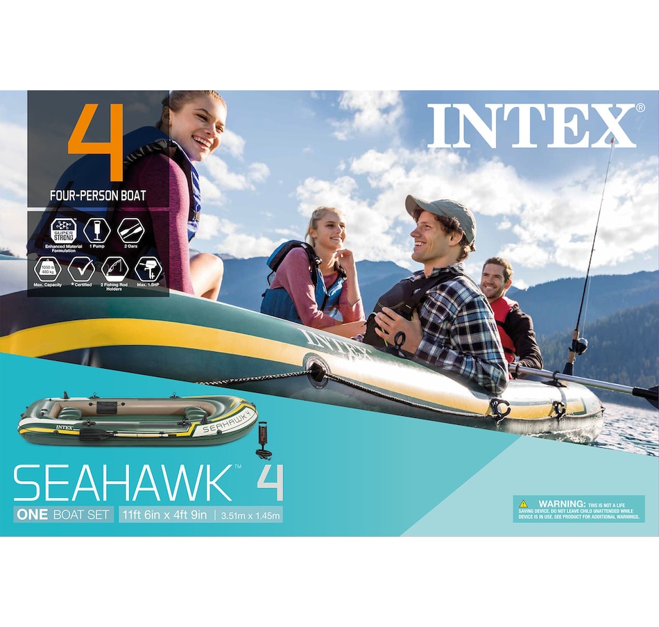 Image 754331_ALTMORE2.jpg, Product 754-331 / Price $249.99, Seahawk 4 Inflatable Boat Set from Intex on TSC.ca's Toys & Hobbies department