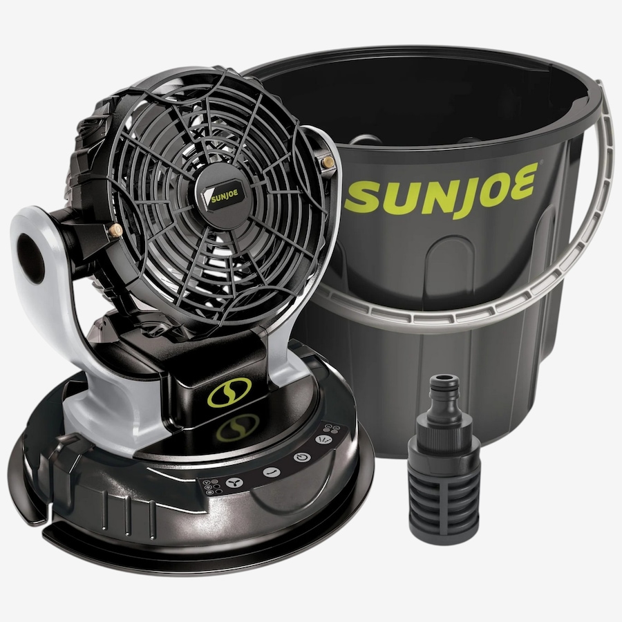 Image 754339_ALTMORE2.jpg, Product 754-339 / Price $249.99, Sun Joe 24V, 2.0-Ah Portable 3-Speed, Rotating Universal Bucket-Top Misting Fan with Bucket and Hose from Snow Joe & Sun Joe on TSC.ca's Home & Garden department