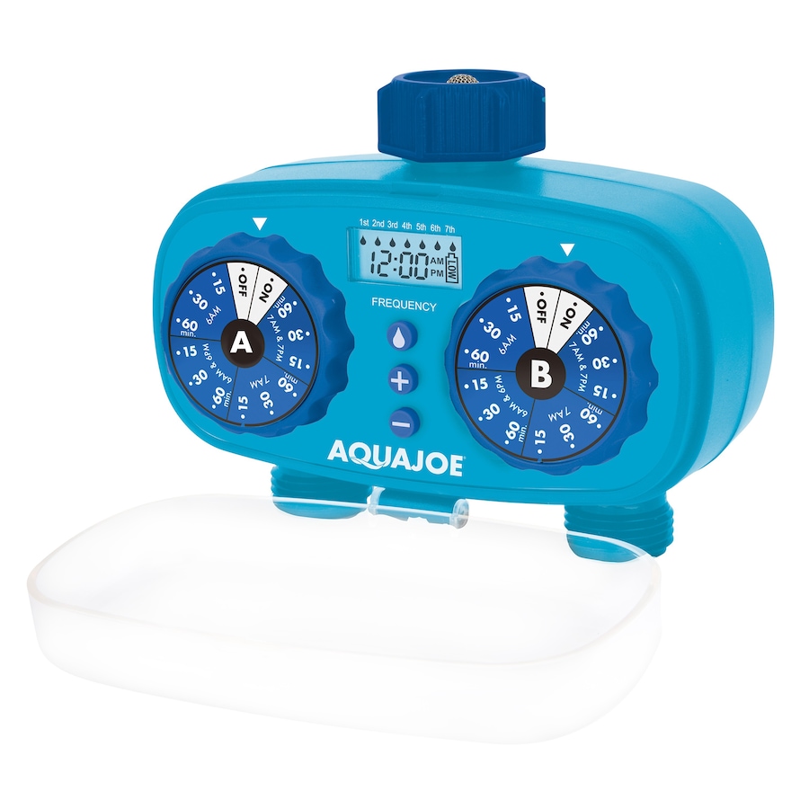 Image 754345.jpg, Product 754-345 / Price $77.99, Aqua Joe Easy Two-Zone Elect Timer with 13 Program Presets, Max Frequency Control and LCD Display from Snow Joe & Sun Joe on TSC.ca's Home & Garden department