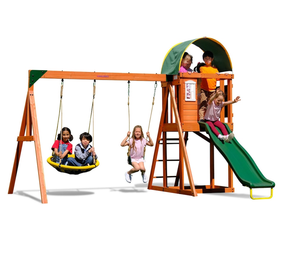 Image 754361.jpg, Product 754-361 / Price $629.99, SportsPower Ultimate Backyard Playset (slide, swing and sandbox) from Sportspower on TSC.ca's Home & Garden department