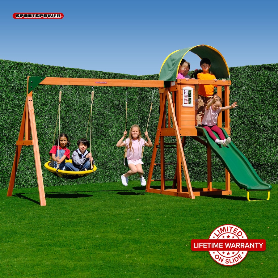 Image 754361_ALTMORE1.jpg, Product 754-361 / Price $629.99, SportsPower Ultimate Backyard Playset (slide, swing and sandbox) from Sportspower on TSC.ca's Home & Garden department
