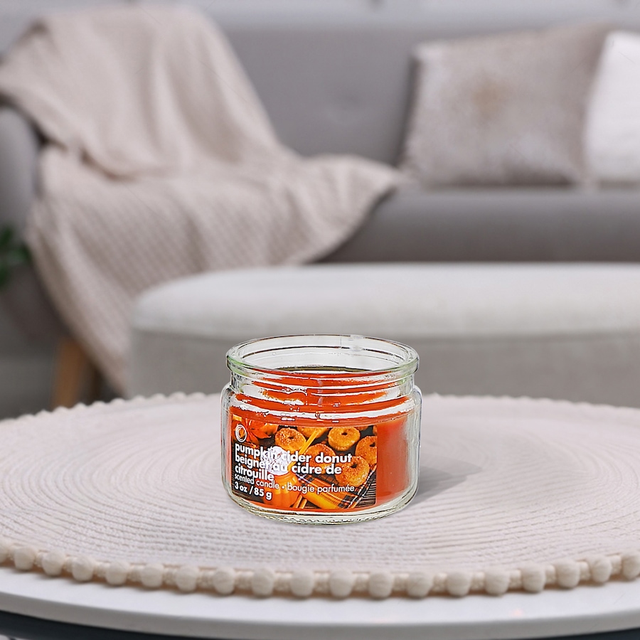 Image 754371_ALTMORE10.jpg, Product 754-371 / Price $24.99, IH Casadecor 3-oz Scented Glass Jar with Lid Pumpkin Cider Donut (set of 4) from IH Casa Decor on TSC.ca's Home & Garden department