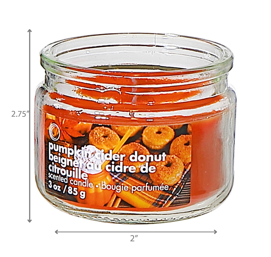 Image 754371_ALTMORE11.jpg, Product 754-371 / Price $24.99, IH Casadecor 3-oz Scented Glass Jar with Lid Pumpkin Cider Donut (set of 4) from IH Casa Decor on TSC.ca's Home & Garden department