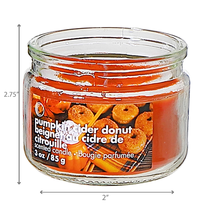 Image 754371_ALTMORE11.jpg, Product 754-371 / Price $24.99, IH Casadecor 3-oz Scented Glass Jar with Lid Pumpkin Cider Donut (set of 4) from IH Casa Decor on TSC.ca's Home & Garden department