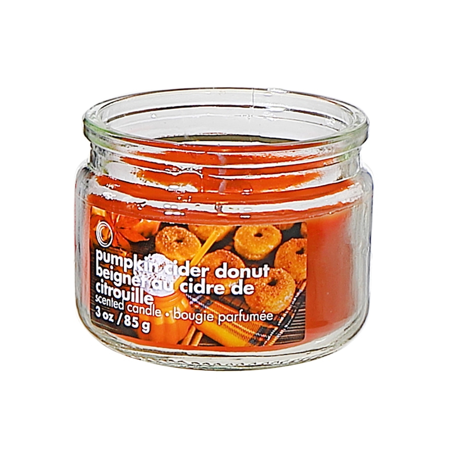 Image 754371_PUMDT.jpg, Product 754-371 / Price $24.99, IH Casadecor 3-oz Scented Glass Jar with Lid Pumpkin Cider Donut (set of 4) from IH Casa Decor on TSC.ca's Home & Garden department