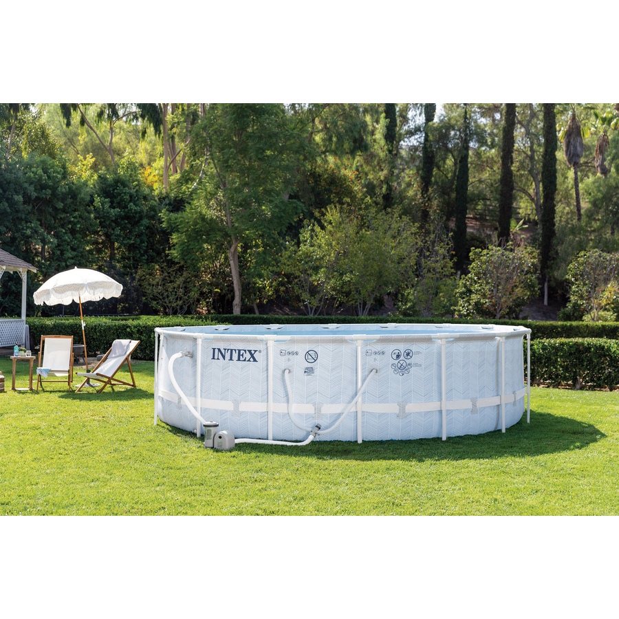 Image 754393_ALTMORE1.jpg, Product 754-393 / Price $999.99, Intex 16' x 48" Chevron Prism Frame Premium Pool Set from Intex on TSC.ca's Home & Garden department