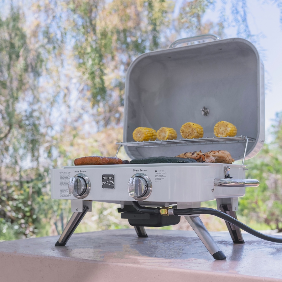 Image 754460_ALTMORE5.jpg, Product 754-460 / Price $329.99, Kenmore Two-Burner Retro Tabletop Gas Grill from Kenmore on TSC.ca's Home & Garden department