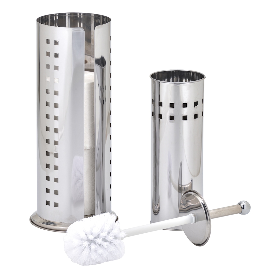 Image 754522.jpg, Product 754-522 / Price $29.99, IH Casadecor Stainless Steel Toilet Brush and Double Holder Stand from IH Casa Decor on TSC.ca's Home & Garden department