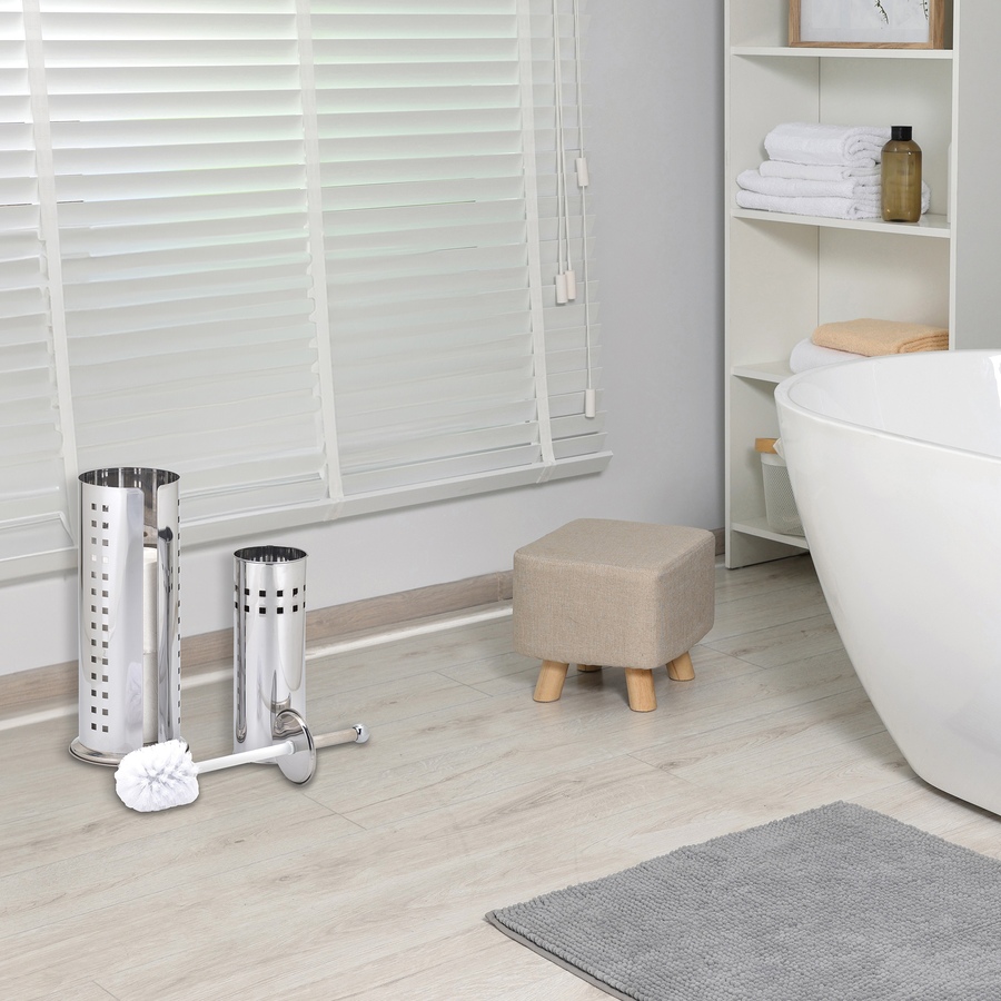 Image 754522_ALTMORE1.jpg, Product 754-522 / Price $29.99, IH Casadecor Stainless Steel Toilet Brush and Double Holder Stand from IH Casa Decor on TSC.ca's Home & Garden department
