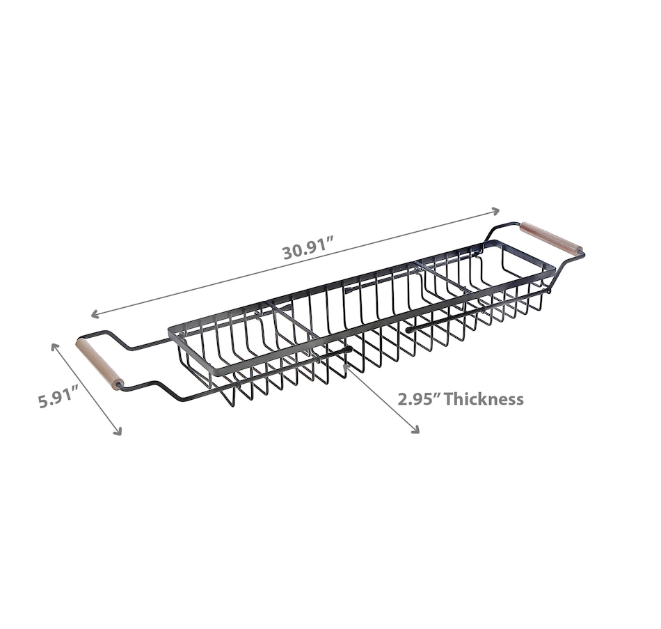 Image 754561_ALTMORE2.jpg, Product 754-561 / Price $34.99, IH Casadecor Bathtub Rack Flat Wire with Wooden Handle from IH Casa Decor on TSC.ca's Home & Garden department