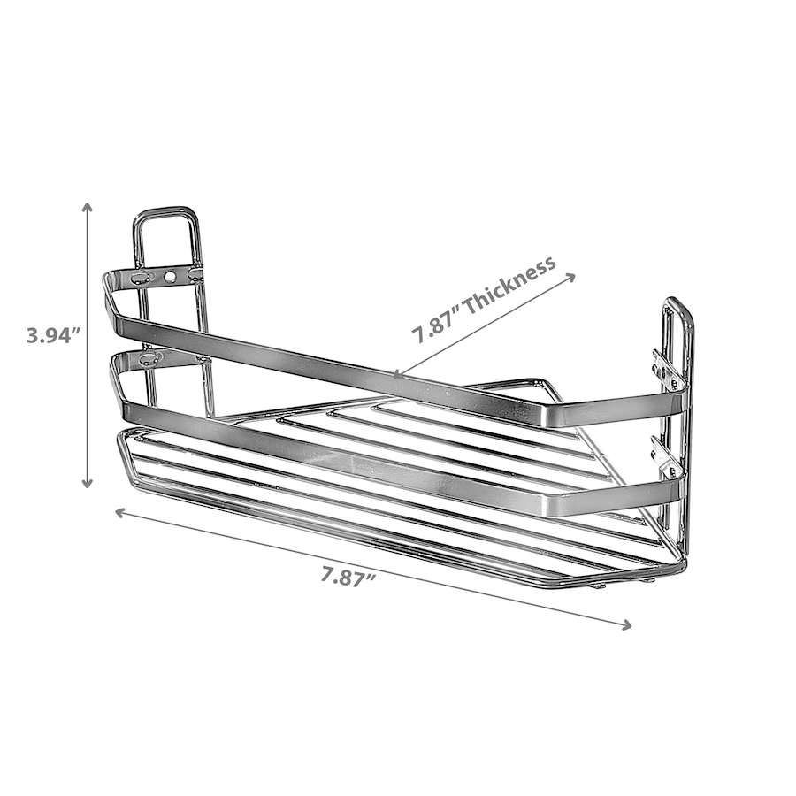 Image 754574_ALTMORE2.jpg, Product 754-574 / Price $19.99, IH Casadecor Chrome Corner One-Shelf Caddy from IH Casa Decor on TSC.ca's Home & Garden department
