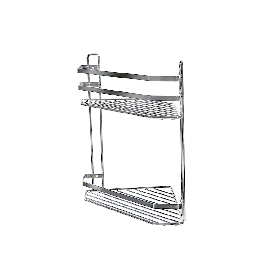 Image 754575.jpg, Product 754-575 / Price $34.99, IH Casadecor Chrome Corner Two-Shelf Caddy from IH Casa Decor on TSC.ca's Home & Garden department